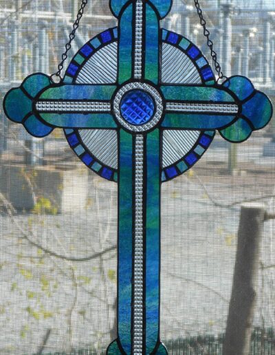 Cross - Large Ocean Blue