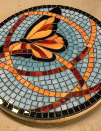 Mosaic Lazy Susan - Butterfly