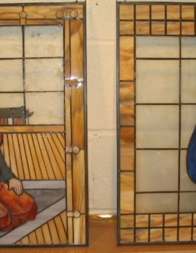 Panel Japanese Giesha & Samurai